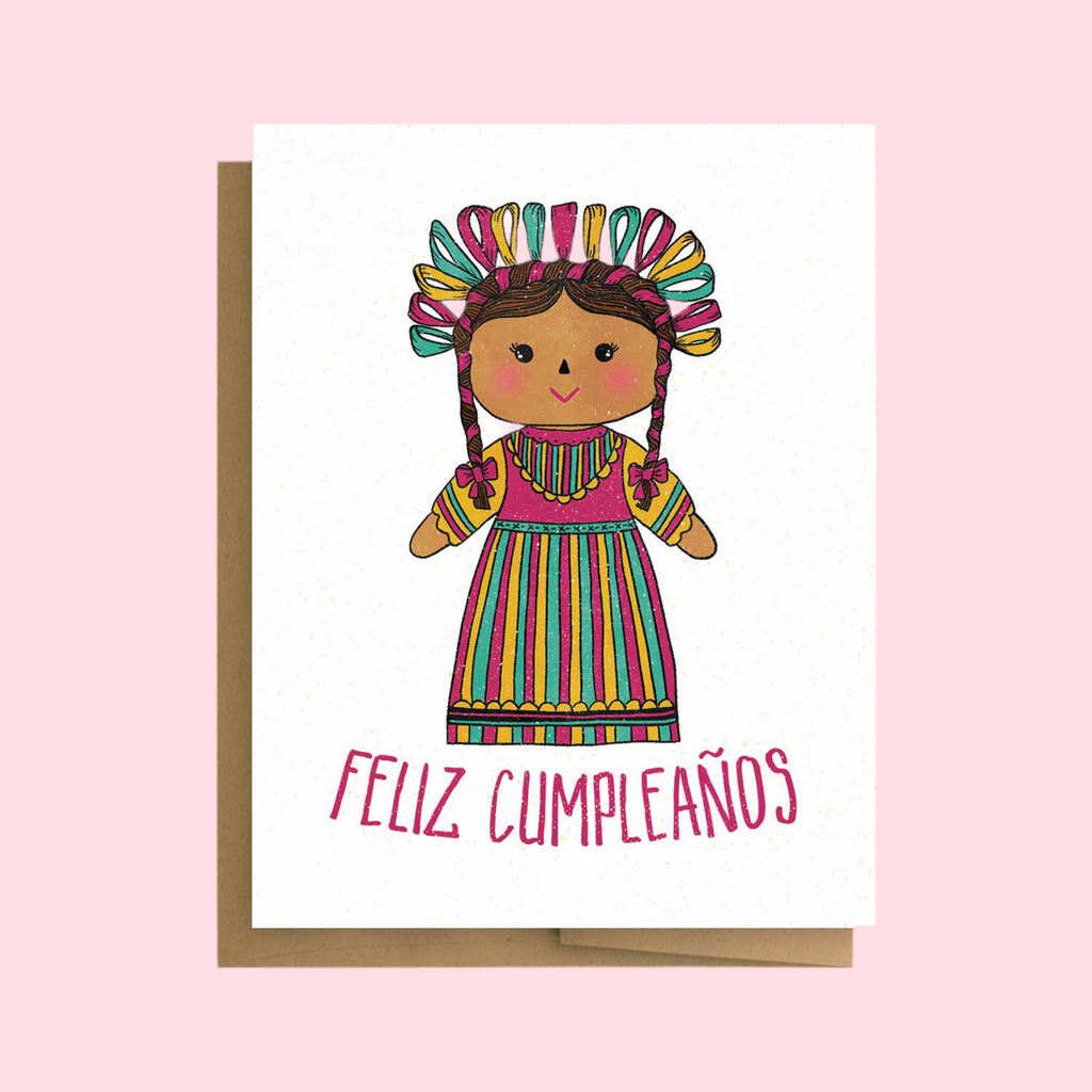 Maria Muñeca Feliz Cumpleaños Greeting Card