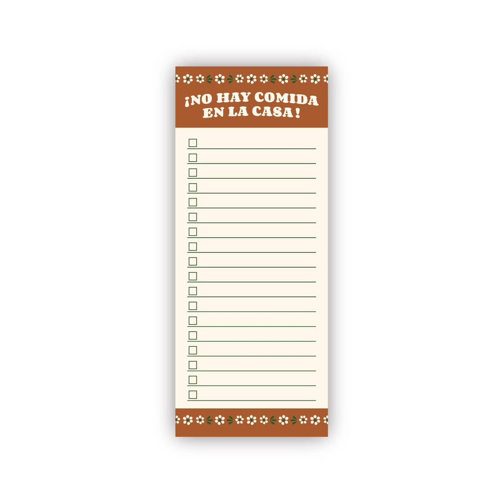 No Hay Comida En La Casa Grocery List Magnetic Notepad