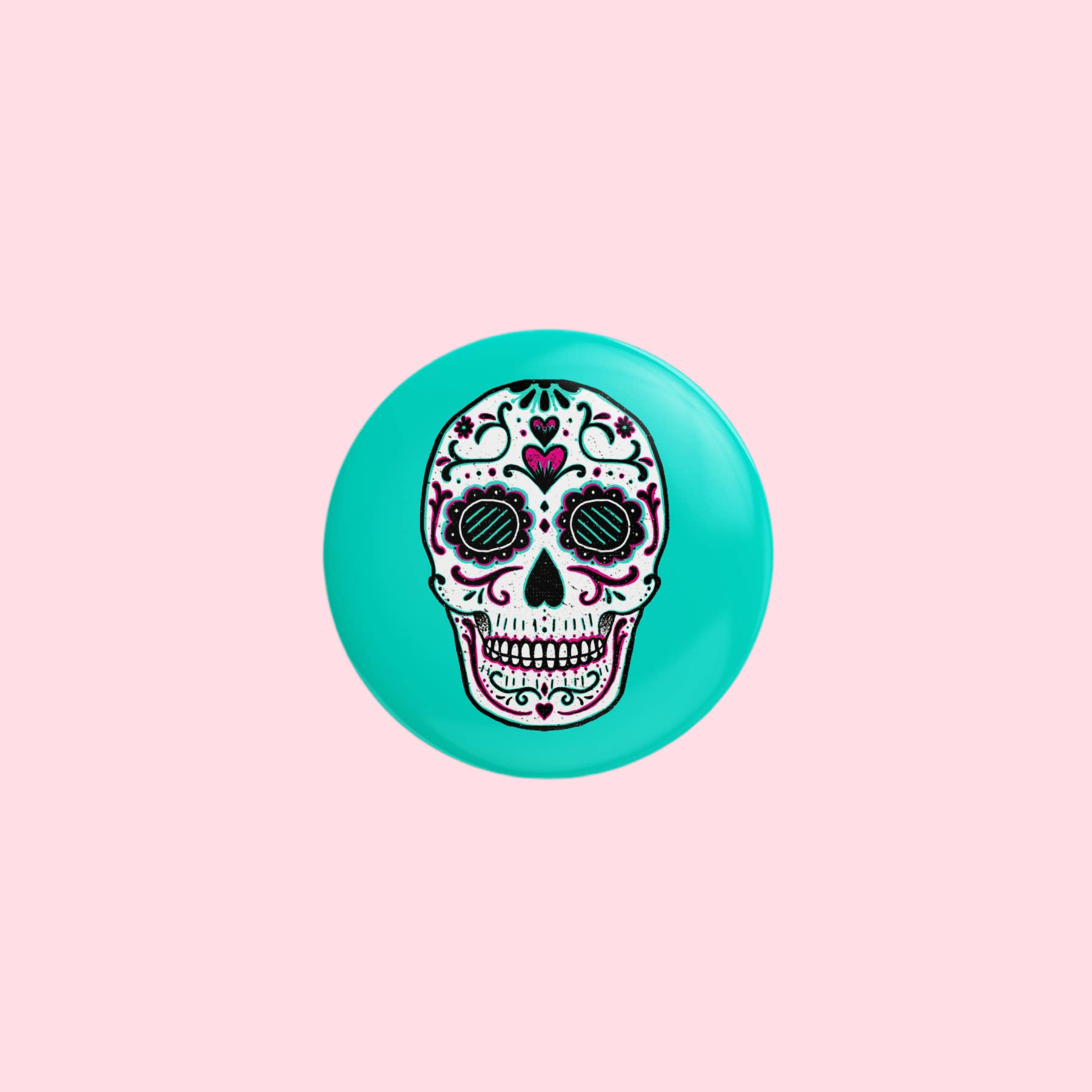 Sugar Skull Pin-Back Button