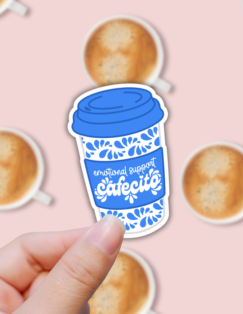 Emotional Support Cafecito Vinyl Sticker