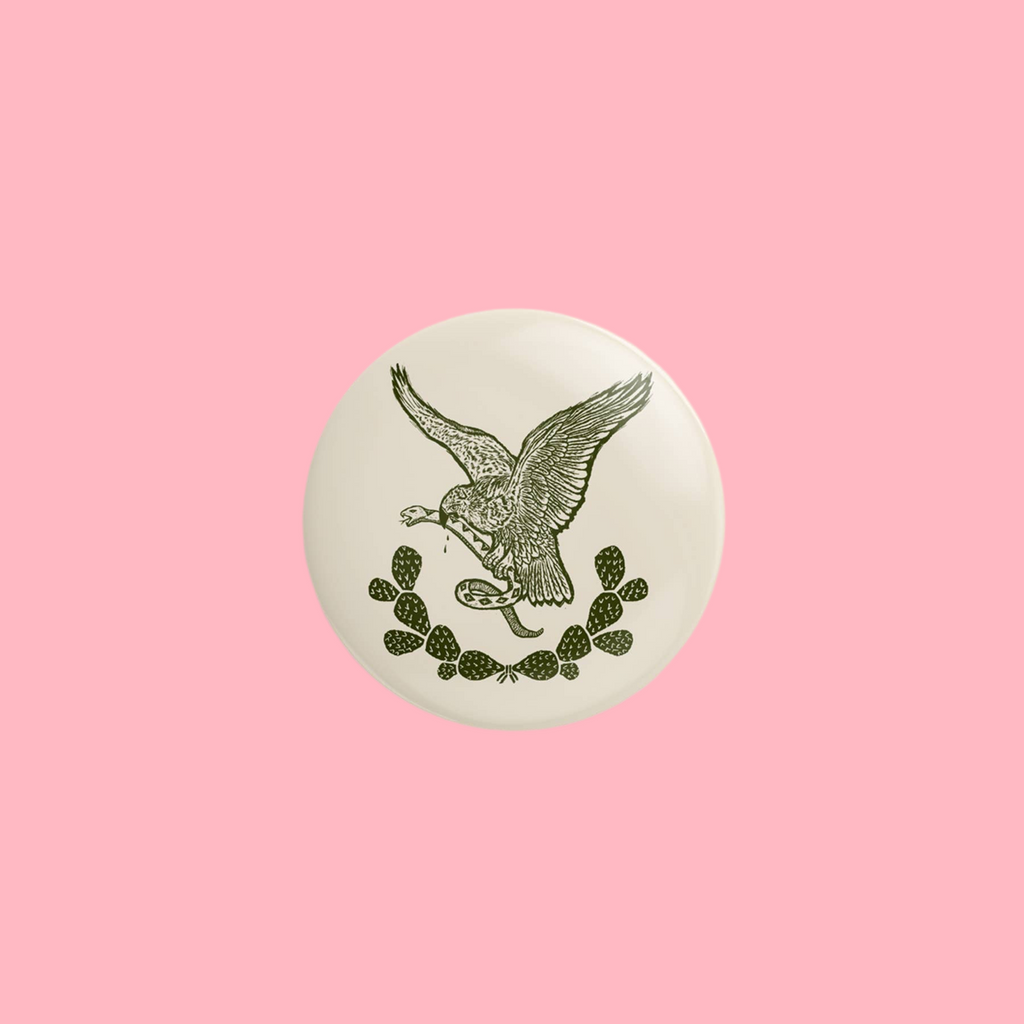 Mexican Eagle Pin-Back Button
