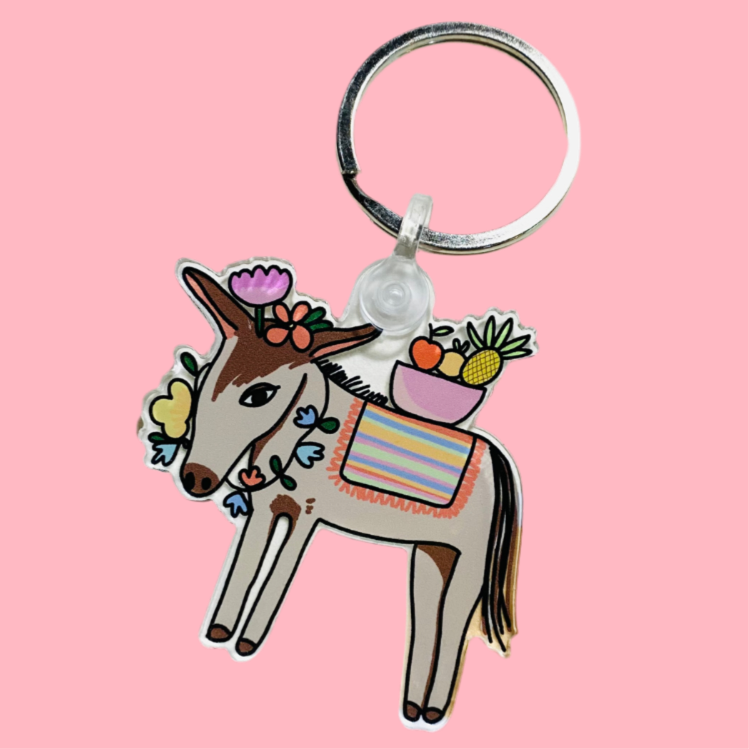 Mexican Donkey Keychain
