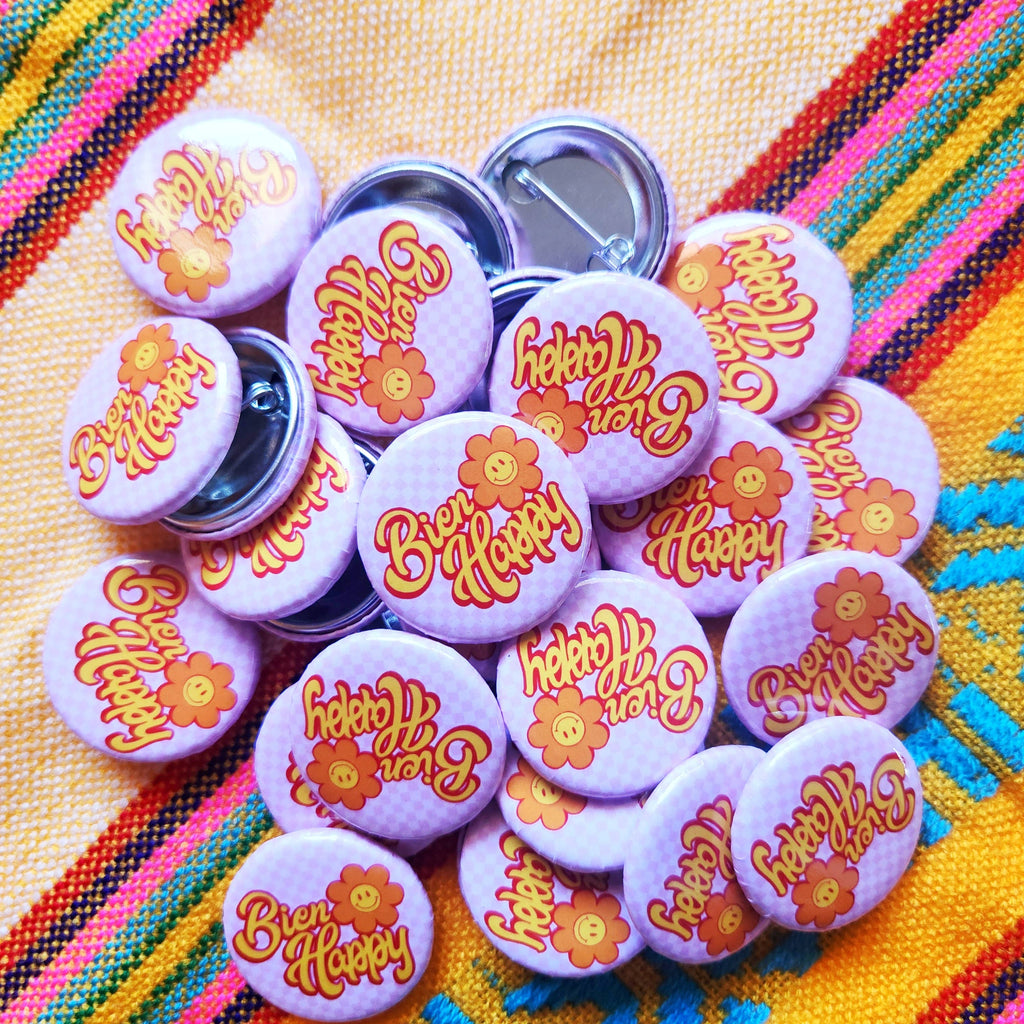 Bien Happy Pin-Back Button