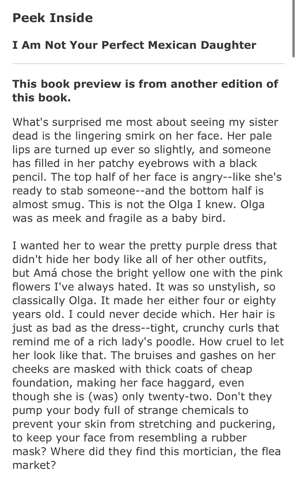 I Am Not Your Perfect Mexican Daughter