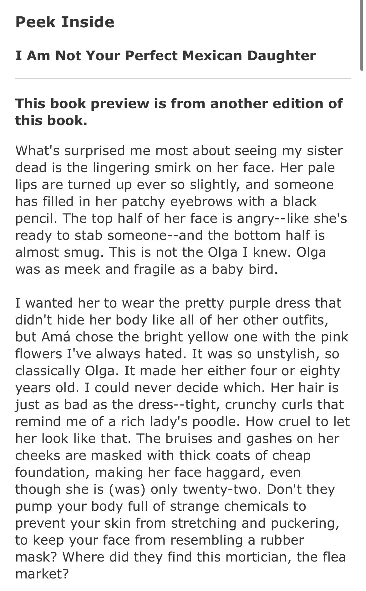 I Am Not Your Perfect Mexican Daughter