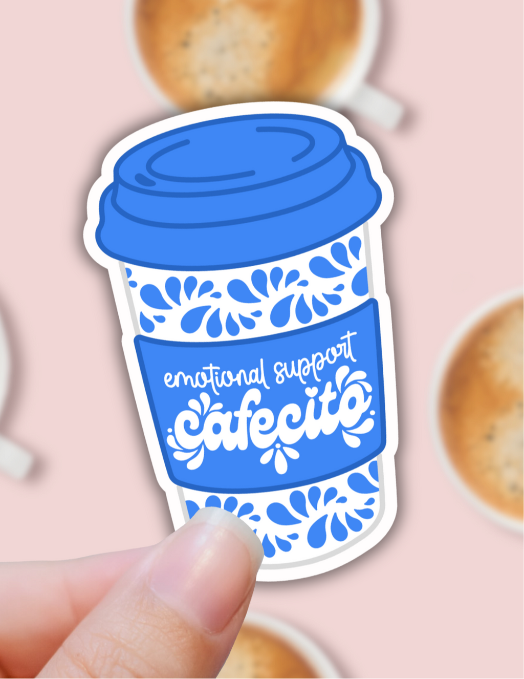 Emotional Support Cafecito Vinyl Sticker