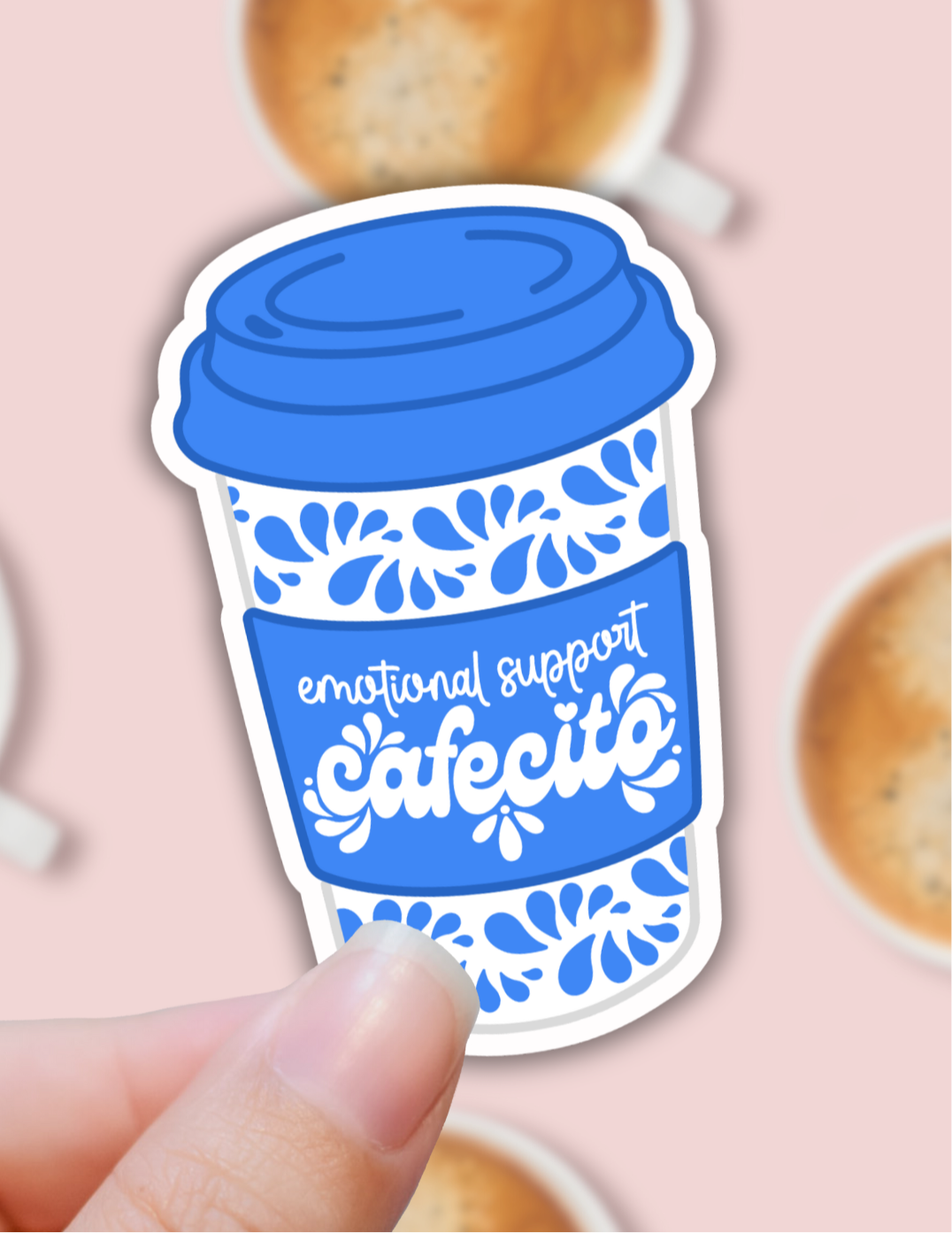 Emotional Support Cafecito Vinyl Sticker