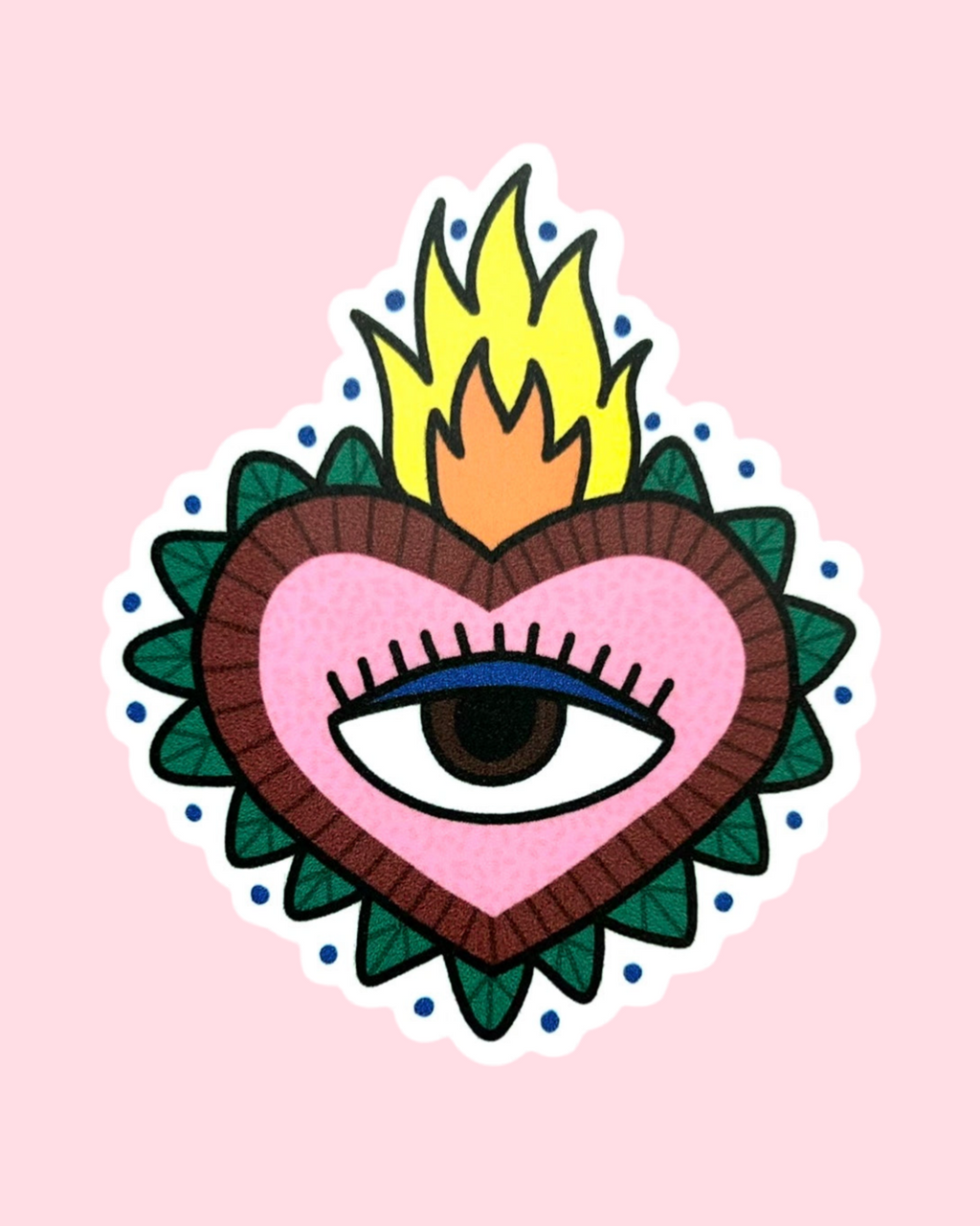 Mexican Sacred Heart Sticker