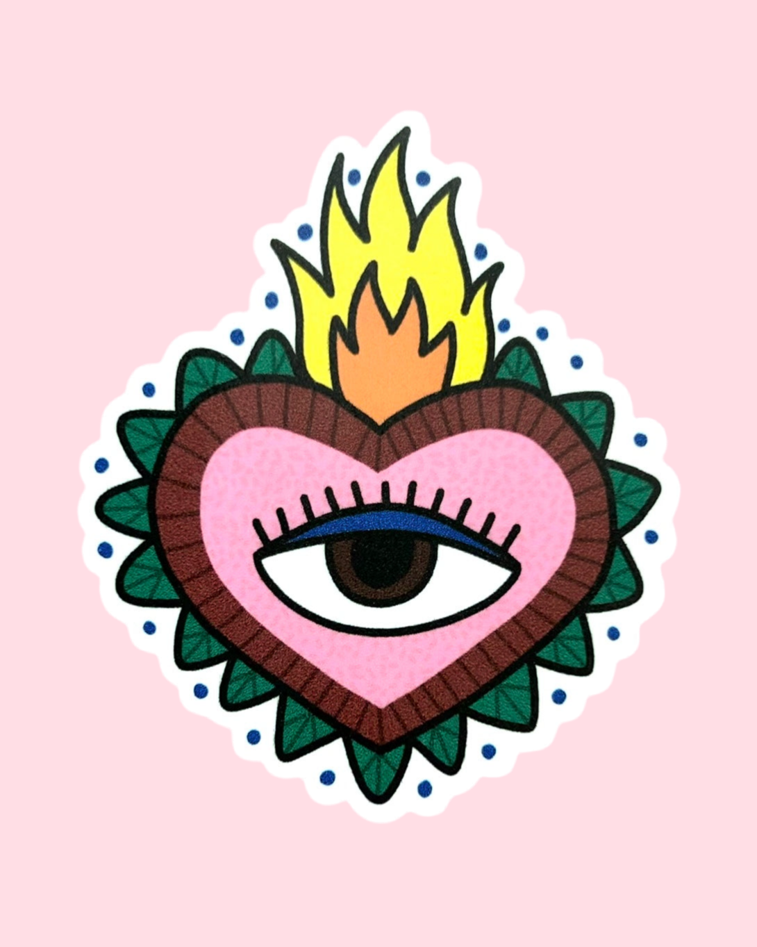Mexican Sacred Heart Sticker
