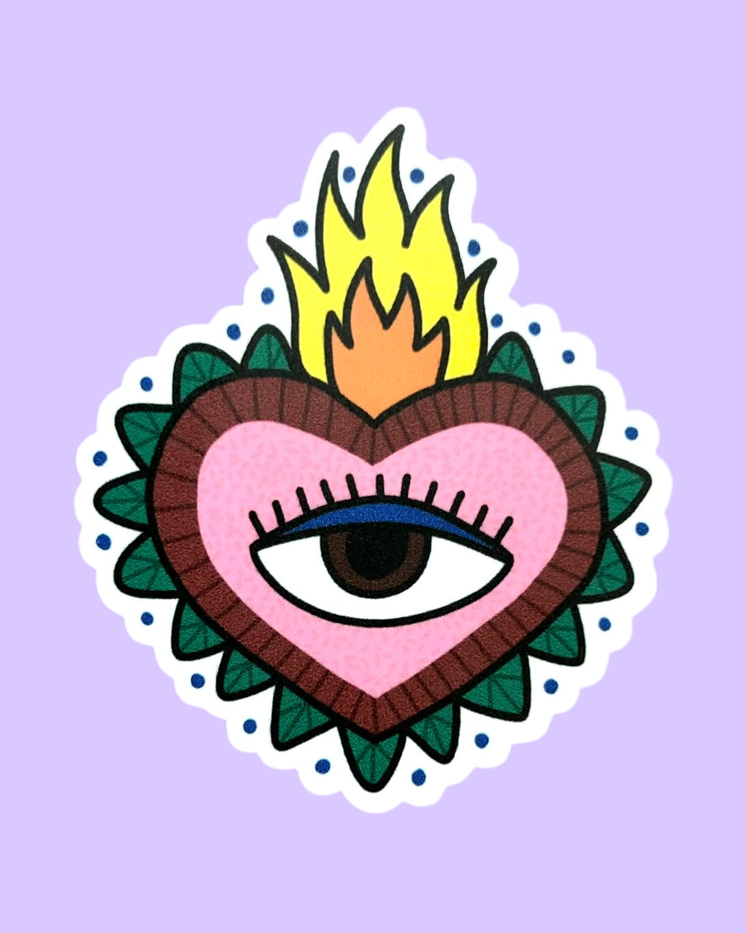 Mexican Sacred Heart Sticker