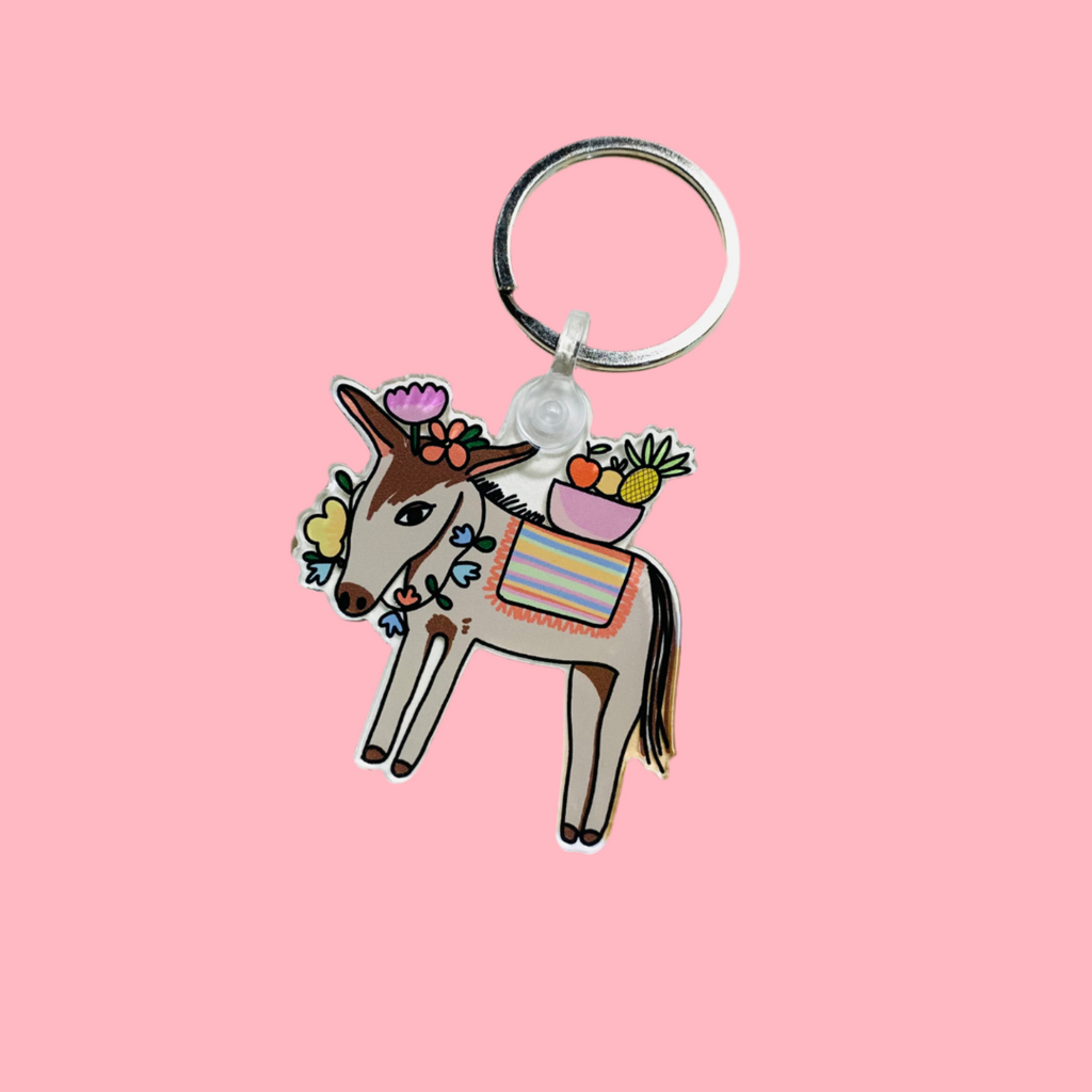 Mexican Donkey Keychain