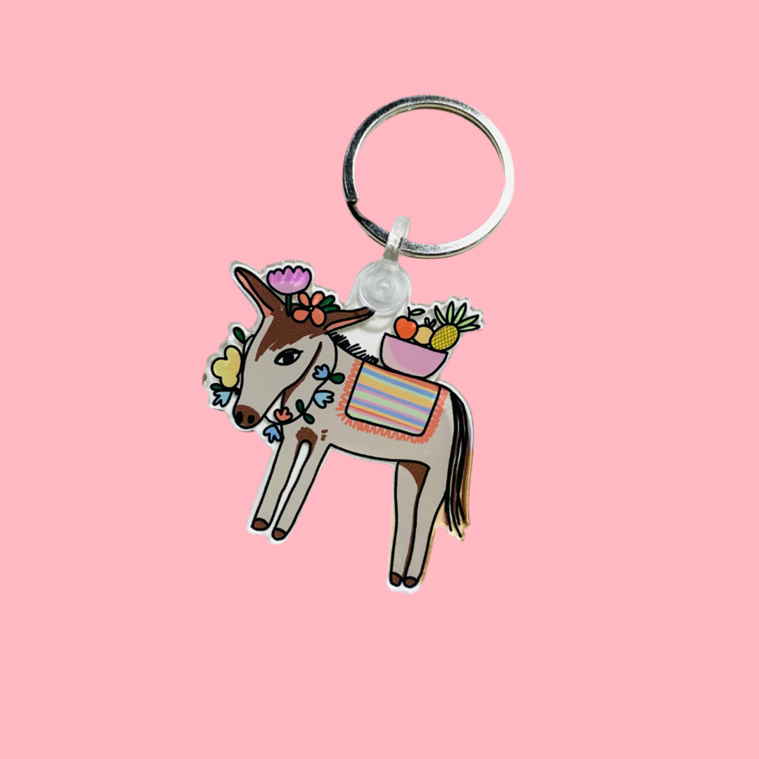Mexican Donkey Keychain