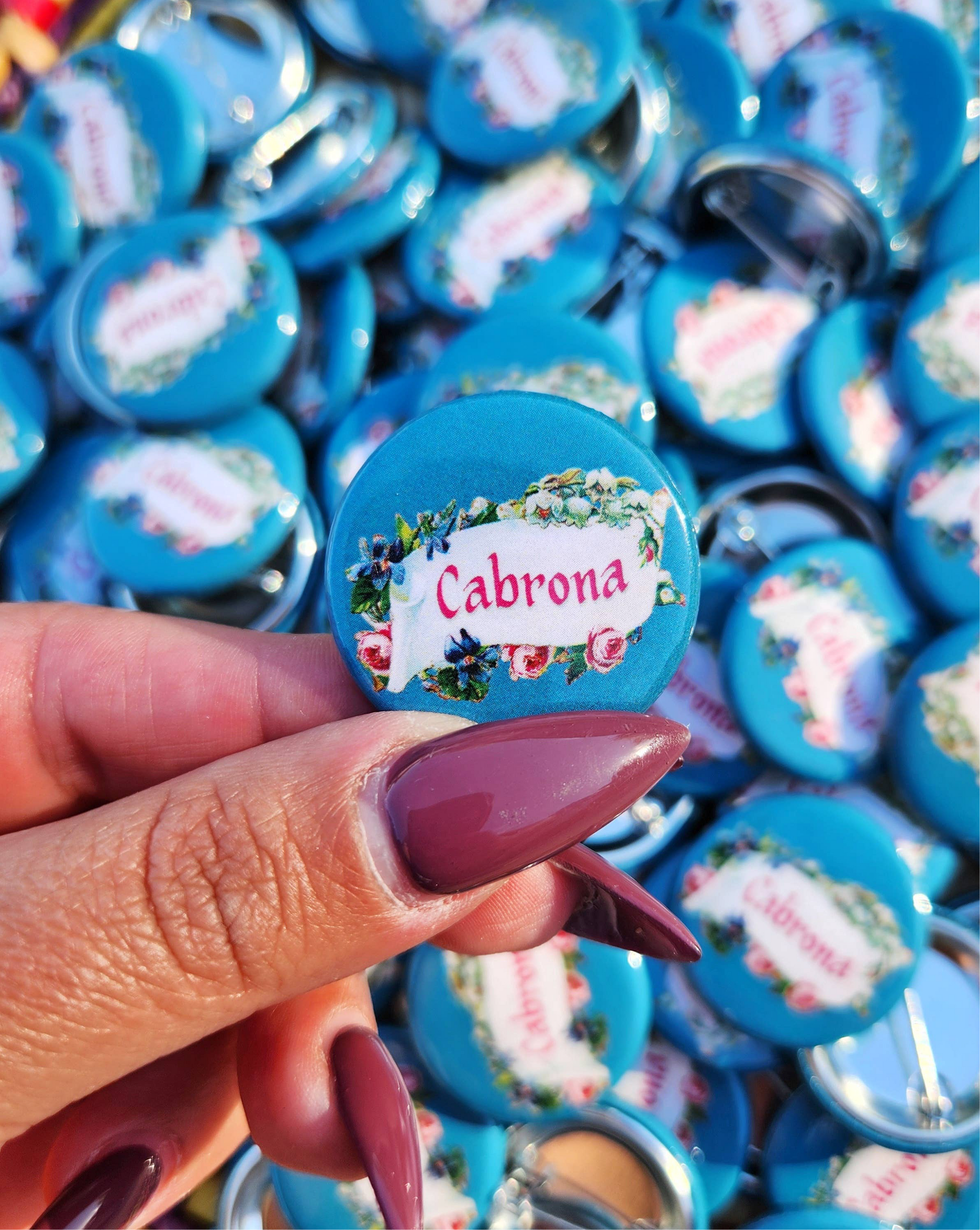 Cabrona Pin-Back Button
