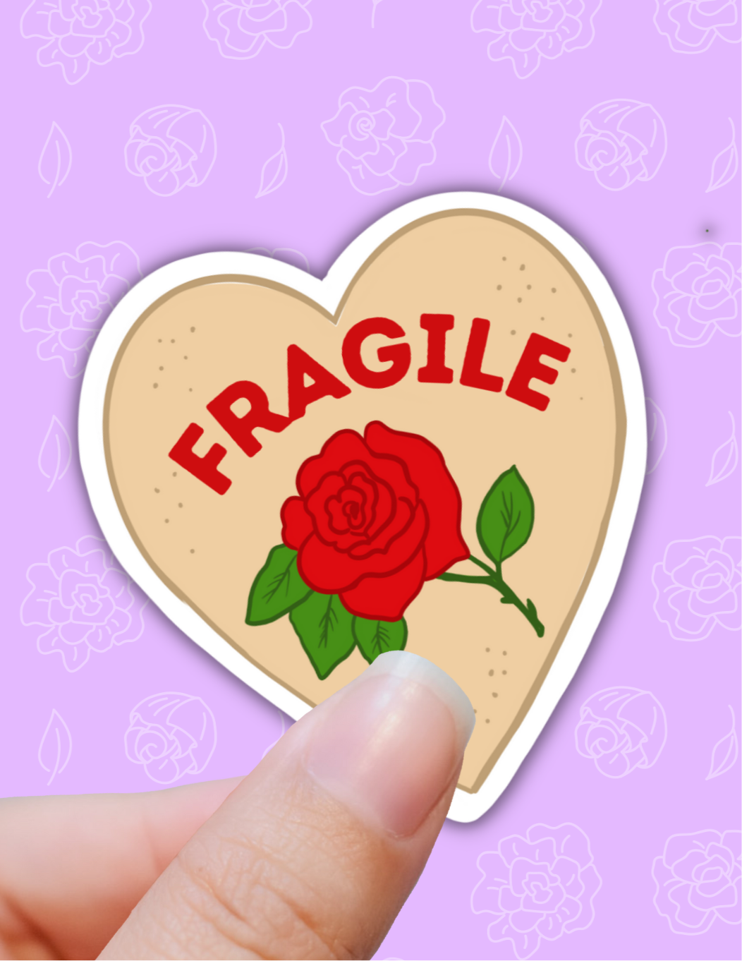 Fragile mazapan latina sticker, valentines day sticker