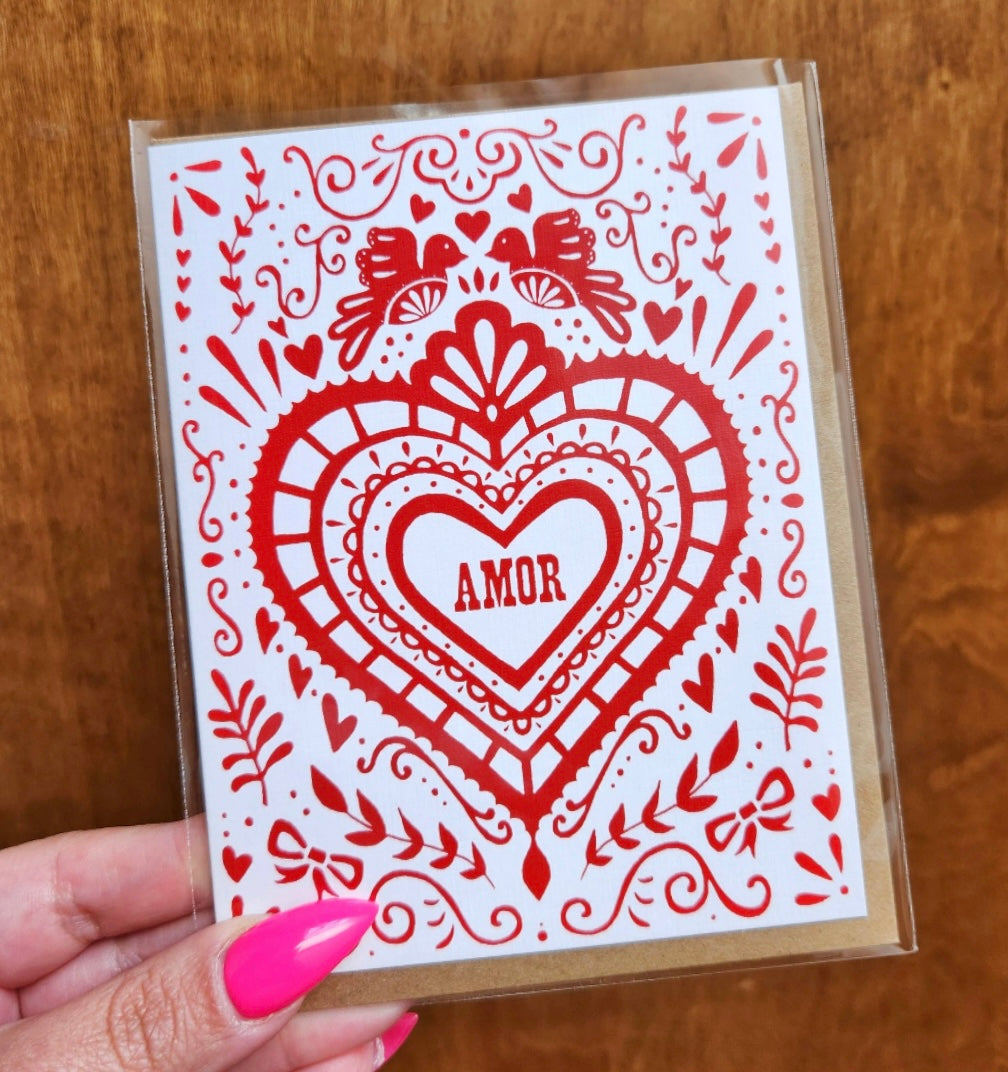 Corazon Amor Greeting Card