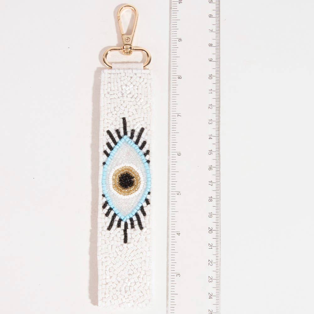 Mal de Ojo Beaded Keychain Strap