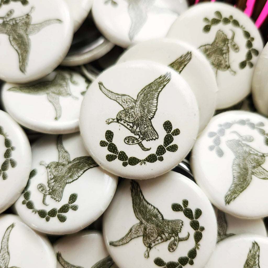 Mexican Eagle Pin-Back Button