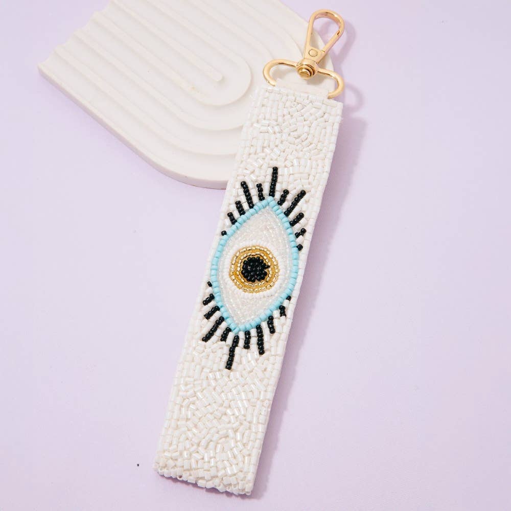 Mal de Ojo Beaded Keychain Strap