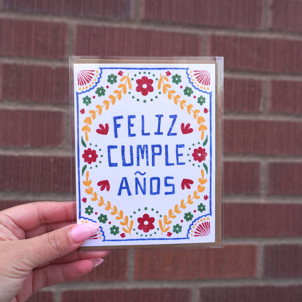 Feliz Cumple Años Floral Greeting Card