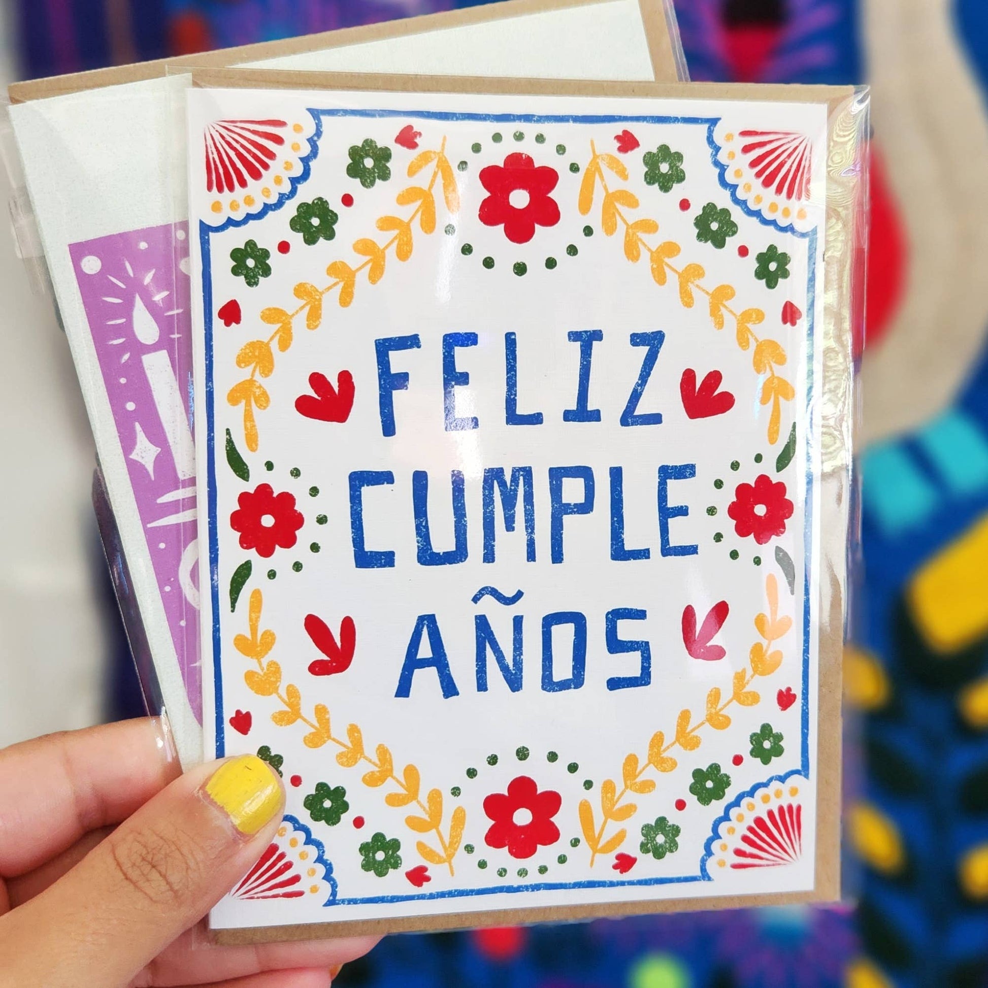 Feliz Cumple Años Floral Greeting Card