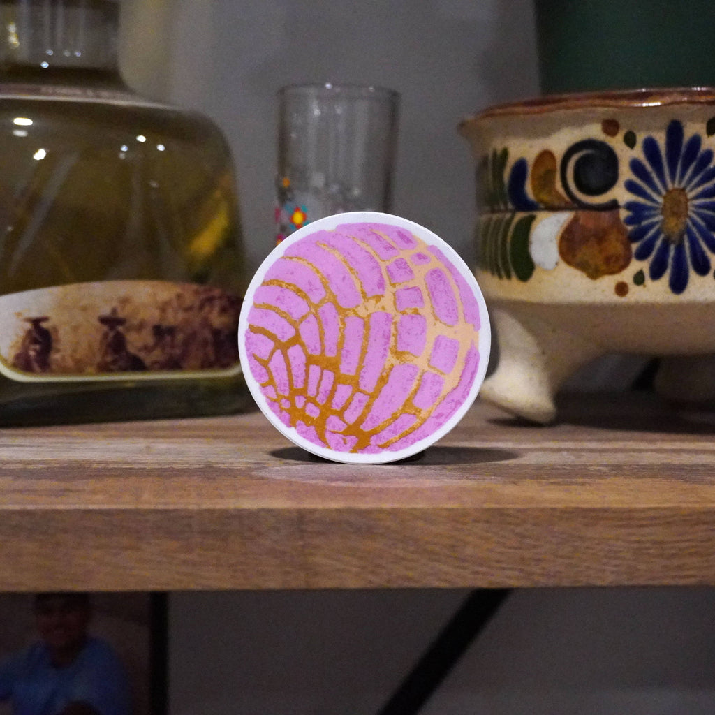 Pink Concha Mexican Vinyl Sticker