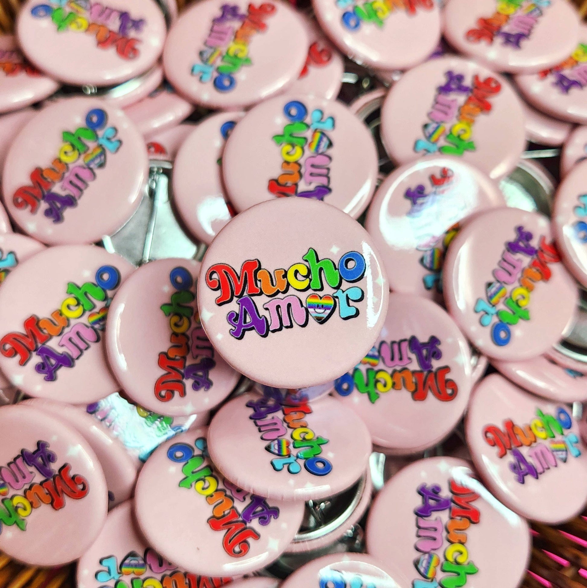 Mucho Amor Pin-Back Button